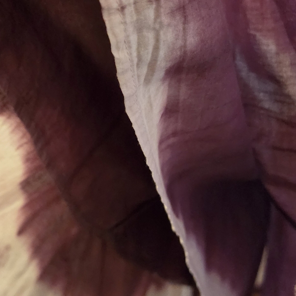 Metro 7 Mauve & White Tie-Dye Midi Summer Dress Sz8 - Picture 8 of 10